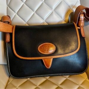 Dooney & Bourke Navy and Tan Shoulder Bag